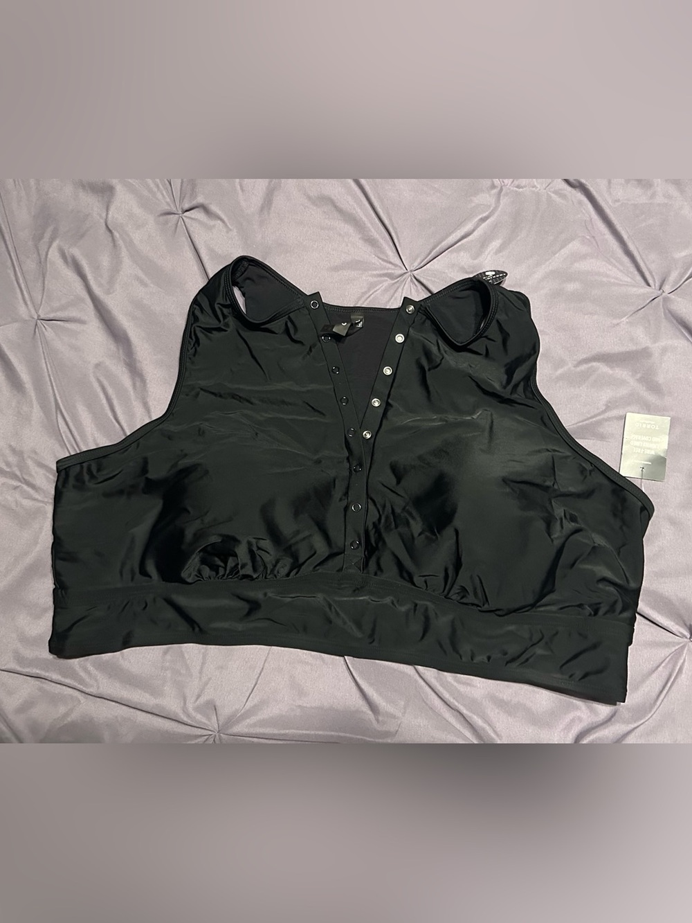 torrid Wire-Free Henley High Neck Bikini Top- NWT-sz 4